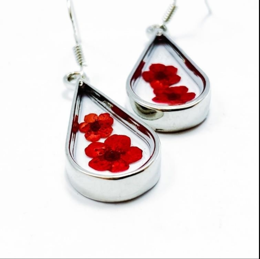 🌹New Floral Dangle Droplet Earrings - Picture 2 of 3